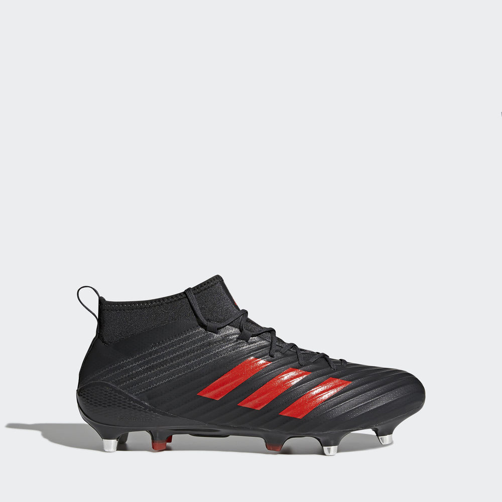 Adidas Predator Flare Sg - παπουτσια ραγκμπι ανδρικα - Μαυρα/Ανοιχτο Καφε/Κοκκινα,Μέγεθος: EU 36 – 5